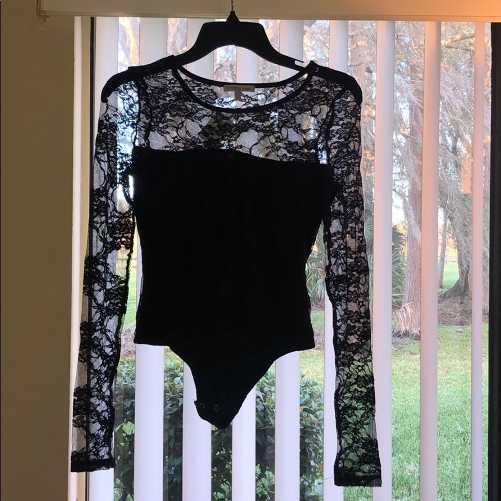 Black lace bodysuit
